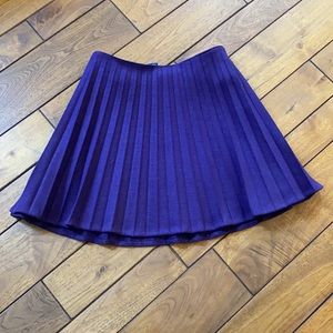 GANT Purple Pleated Skater Mini Skirt in Size 6